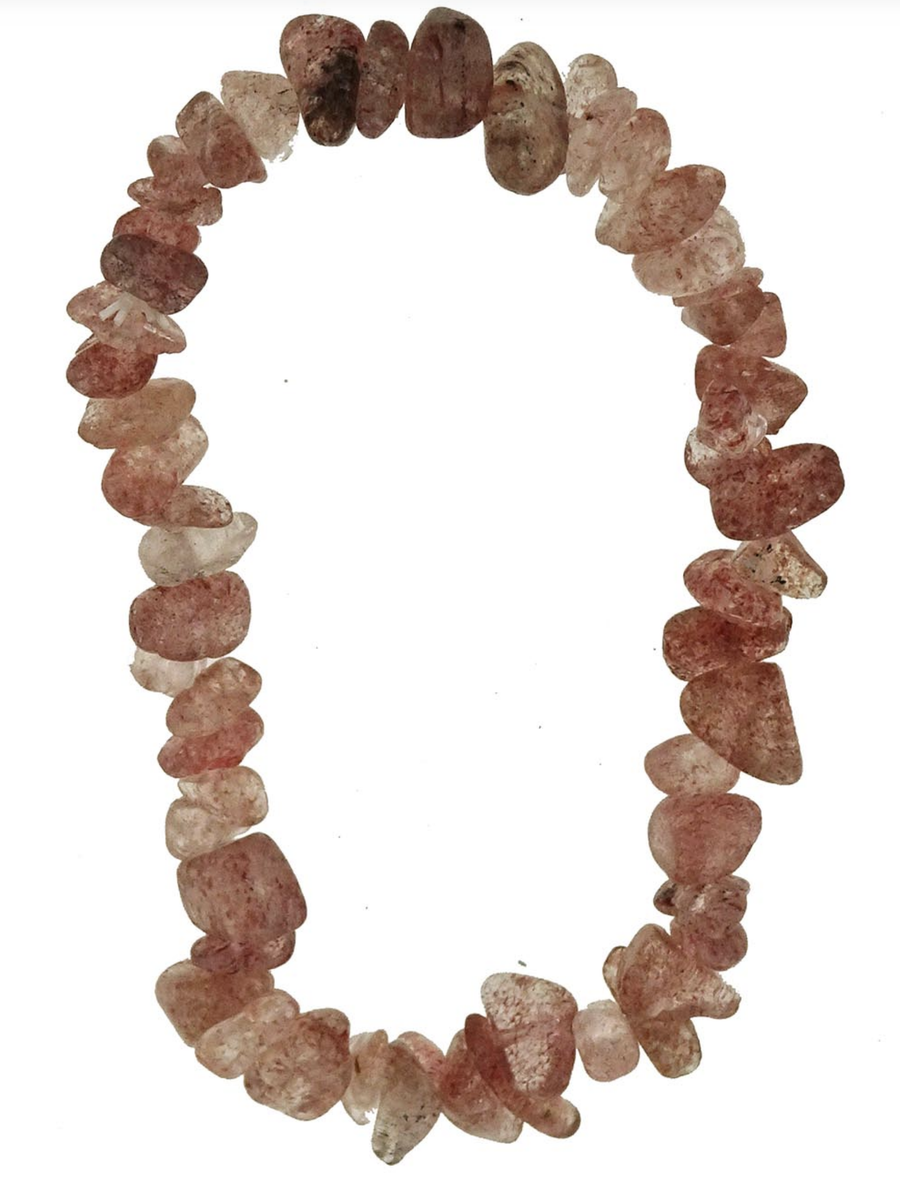 Strawberry Quartz Chip Bracelet