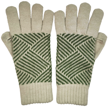 Eliana Geo Gloves - Grey/Green