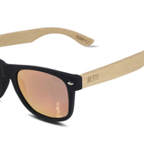 50/50's Pink Reflective Lens w/ Wood Arms