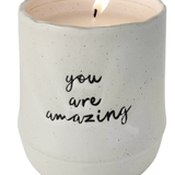 Positivity Quote You Are Amazing - Candle Vanilla