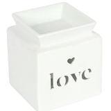 White Love Cut Out Oil Burner