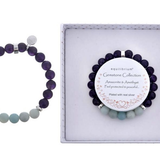 Equilibrium Gemstone Duo Bracelet Amethyst Amazonite