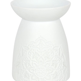 White Ceramic Mandala Oil Burner