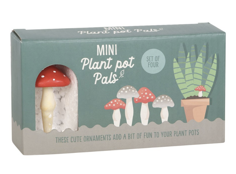 Mini Mushroom Plant Pot Pals - Set 4