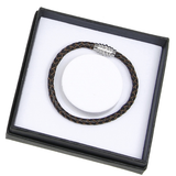 Equilibrium Men Leather Bracelet - Brown