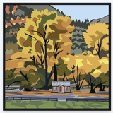 Arrowtown Police Station - Black Box Frame 30cm