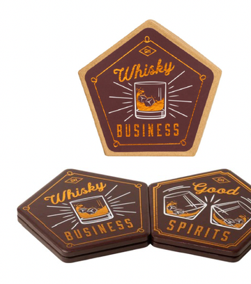 Ceramic Whisky Coasters (Set of 4)