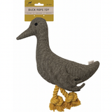Soft Squeaky Rope Duck Toy