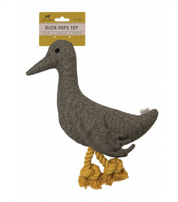 Soft Squeaky Rope Duck Toy