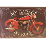 Art Tin - Biker Garage Rules