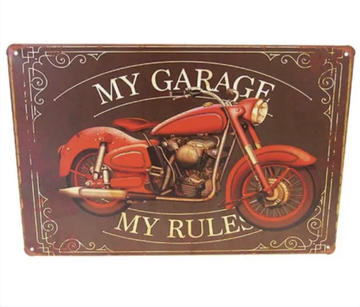 Art Tin - Biker Garage Rules