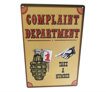 Art Tin -  Complaint Department