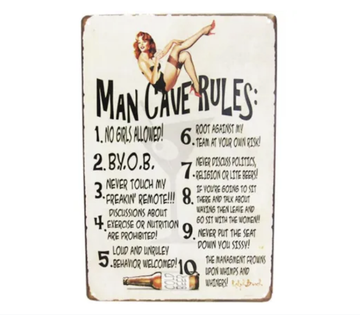 Art Tin - Man Cave Rules