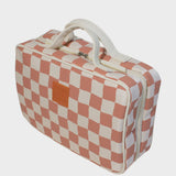 Wavy Plaid Rust - Hanging Washbag