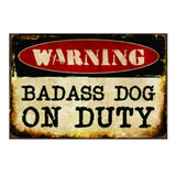 Bad Ass Dog Metal Wall Art