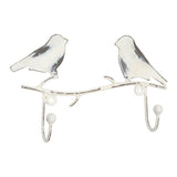 Hook Double Wall Birds White
