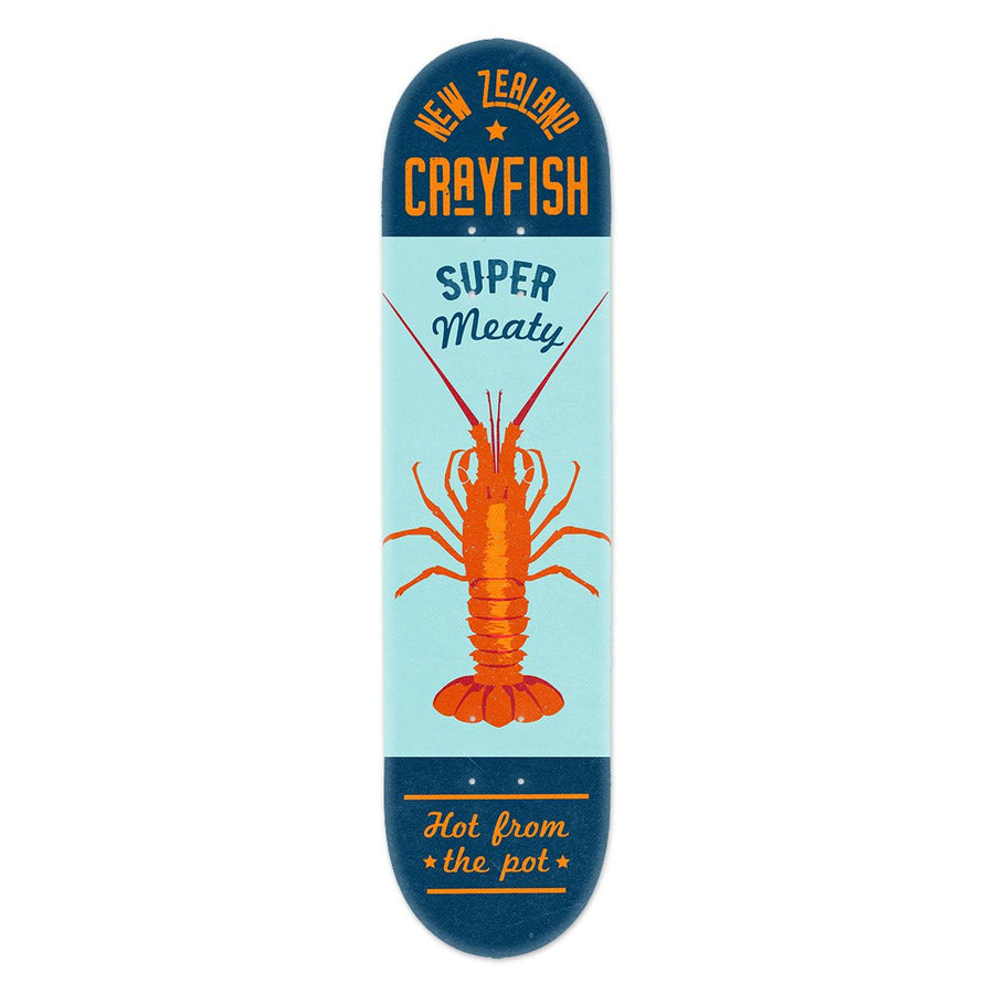 NZ Seafood Crayfish Skateboard Deck