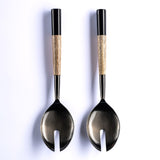 Salad Servers Wood/Black