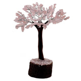 Rose Quartz Crystal Tree Neem Base 19cm