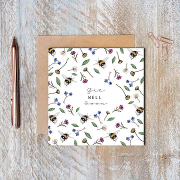 Get Well Soon Bees - Card