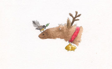 Fantail On Deer Nose - Christmas Card