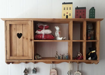 Vintage Heart Shelf & Cupboard