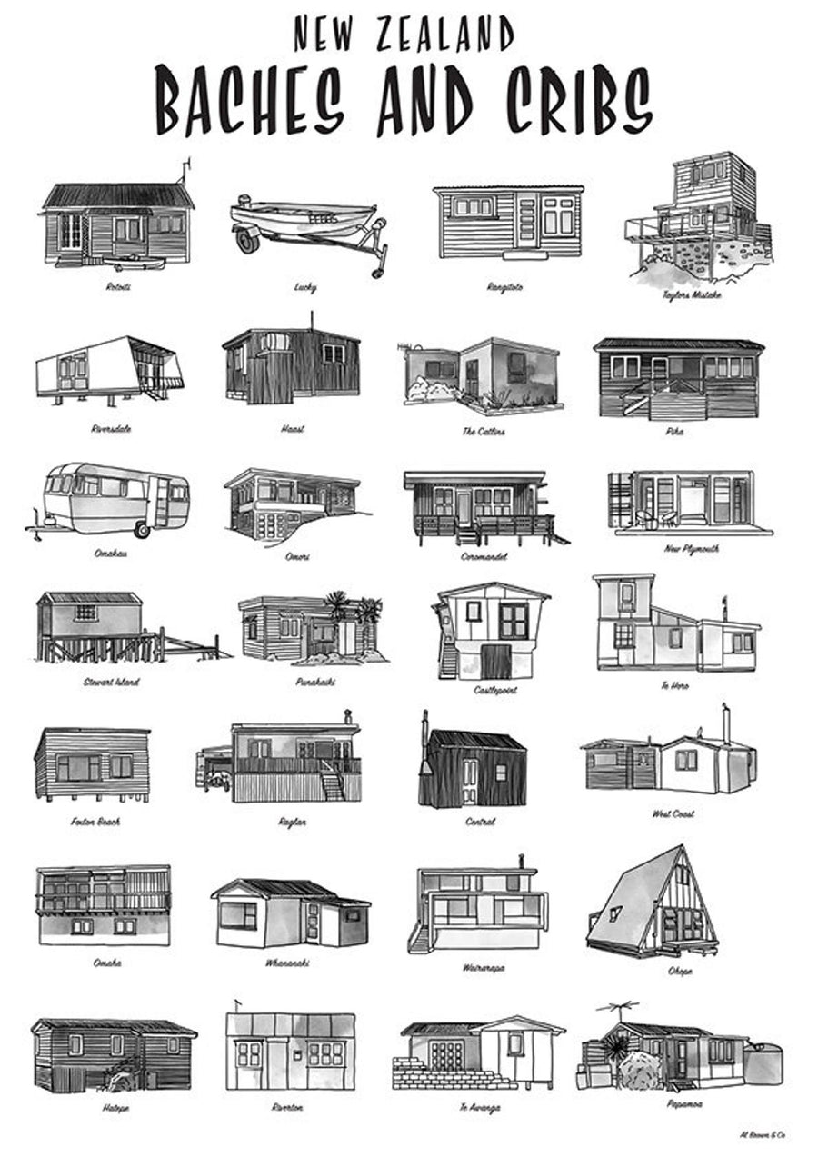 Baches and Cribs- A4 Print
