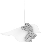 Robin With Scarf - Christmas Porcelain Hanging Decoration