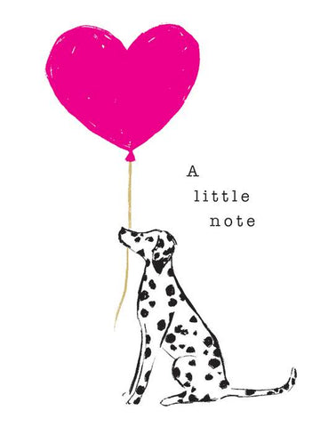 A Little Note Dalmatian - Mini Card