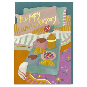 Happy Anniversary Breakfast - Card