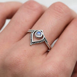 Tanta Rainbow Moonstone Ring