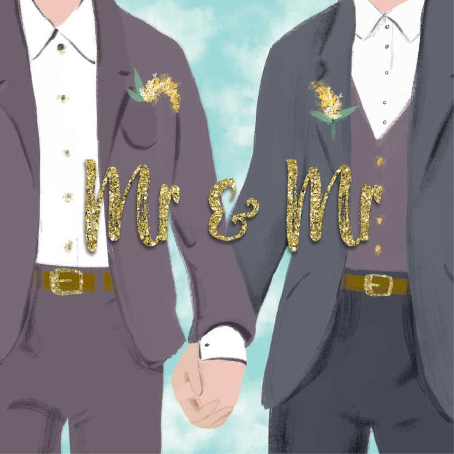 Card Mr and Mr Gold