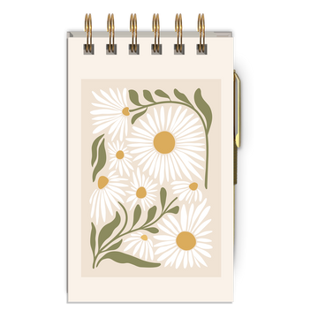 Daisy Spiral Notepad With Pen
