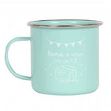 Home Is Where You Park It - Mint Enamel Mug