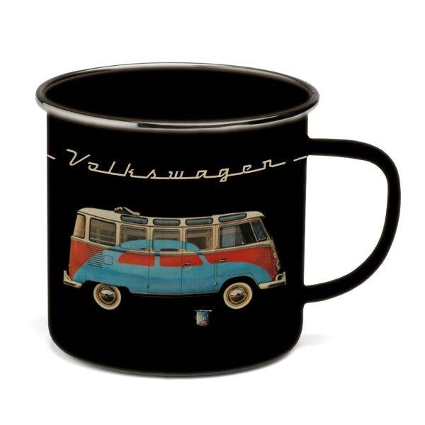VW Bus Enamel Mug - Samba & Beetle