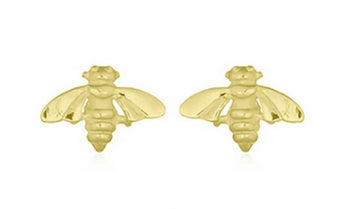 Tiny Honey Bee Studs - Gold