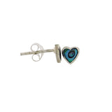 Paua Heart Stud Earring
