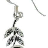 NZ Paua Round Leaf Pattern Earring