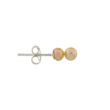 Pearl Stud Earrings - Peach - 4.5mm