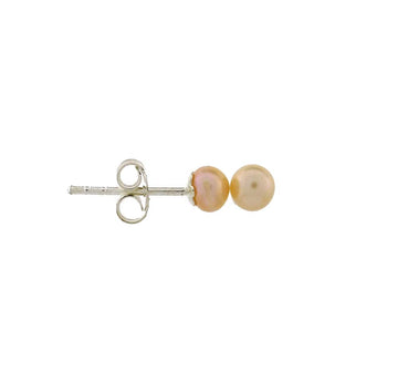 Pearl Stud Earrings - Peach - 4.5mm