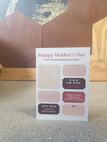 Mothers Day Card - Vouchers