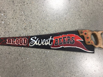 Blood Sweat Beers - Hand Painted Saw