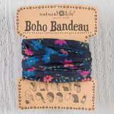 Boho Bandeau Black & Green Ivy