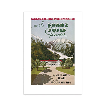Franz Josef Glacier Tourist A4 Print