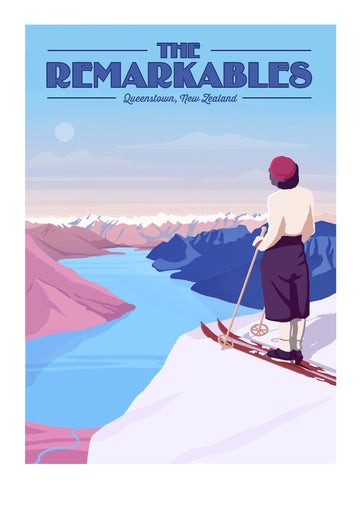 The Remarkables, Ski - A4 Print