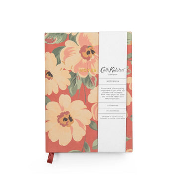 A6 Cloth Notebook - Red Floral