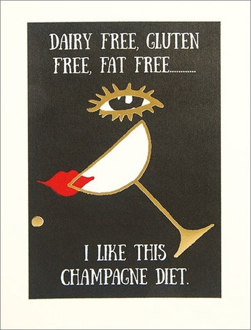 Champagne Diet Foil Card
