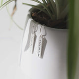 Te Reo Mana Wahine Earrings - Silver