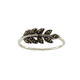 Marcasite Leaf Ring