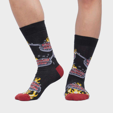 Men's Crew Socks - You're Bacon Me Hungry